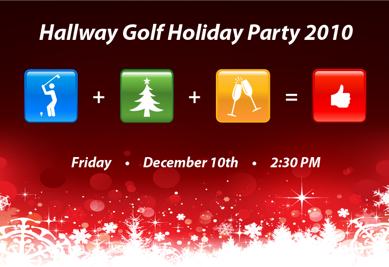 Hallway Golf Party Poster